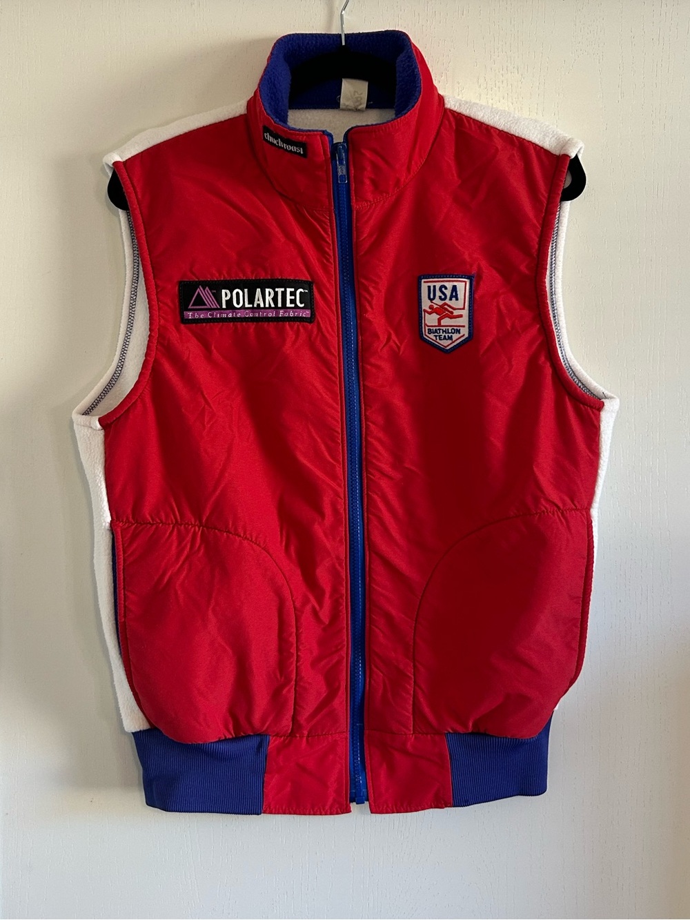 Vintage Team USA Men’s Fleece Vest Biathalon Olympics